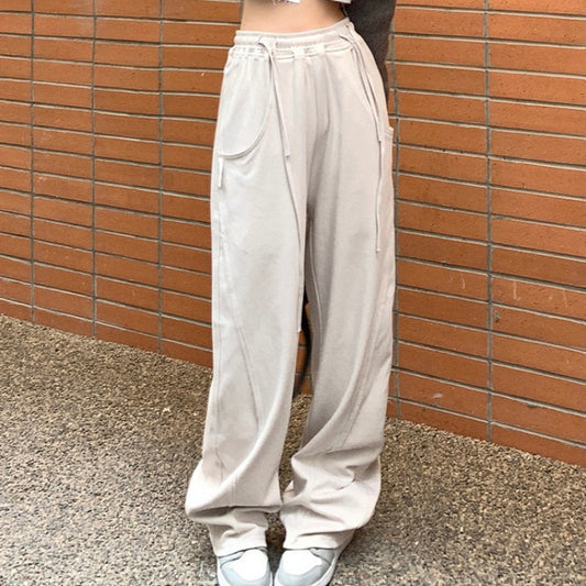 Basic Gray Jogging Women's Sweatpants Harajuku Korean Hippie